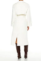 Tie-Front Notched Trench Coat