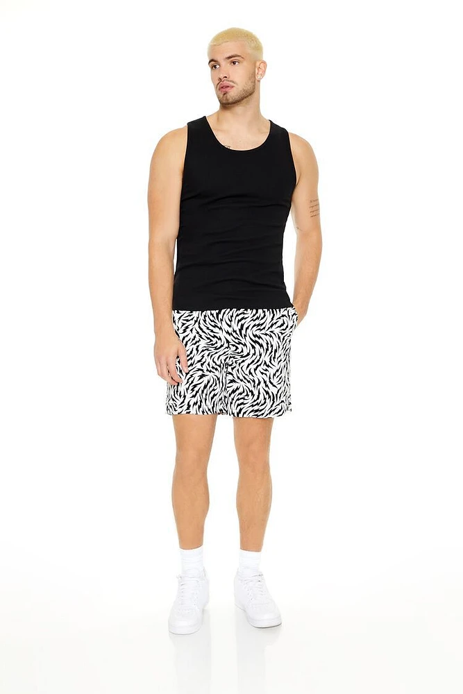 Abstract Print Volley Shorts