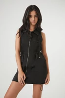 Zip-Up Utility Mini Dress