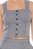 Gingham Tank Top & Capri Pants Set