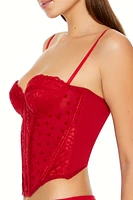 Lace Heart Lingerie Corset Cami