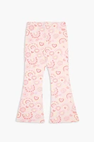 Girls Heart Flare Leggings (Kids)