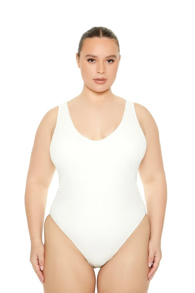 Plus Crochet One-Piece Swimsuit