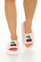 Plush Cherry House Slippers