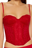 Lace Heart Lingerie Corset Cami