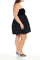 Plus Strapless Babydoll Dress