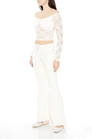 Corduroy Mid-Rise Flare Pants