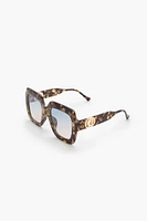 Marble Square Frame Sunglasses