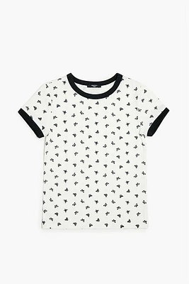 Girls Butterfly Ringer Tee (Kids)