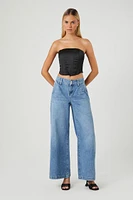 Satin Cropped Tube Top