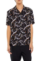 Leaf Print Short-Sleeve Shirt