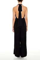 Wide-Leg Halter Jumpsuit