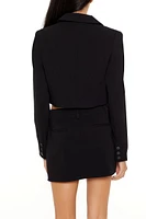 Peak Lapel Cropped Blazer