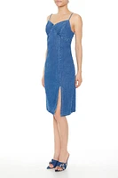 Sweetheart Denim Midi Dress