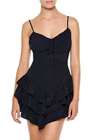 Cutout Tiered Ruffle Mini Dress