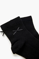 Bow Quarter Socks