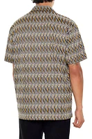 Geo Print Button-Up Shirt