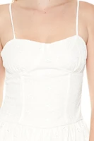 Bustier Eyelet Mini Dress