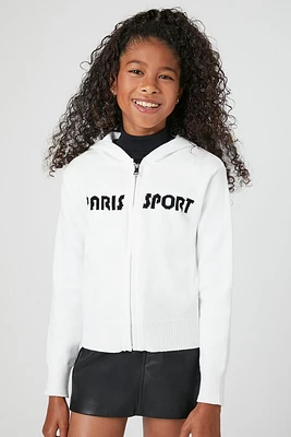 Girls Paris Sweater-Knit Hoodie (Kids)