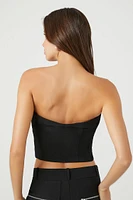 Cropped Zip-Up Tube Top