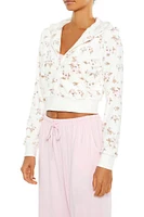 Ditsy Floral Pajama Zip-Up Hoodie