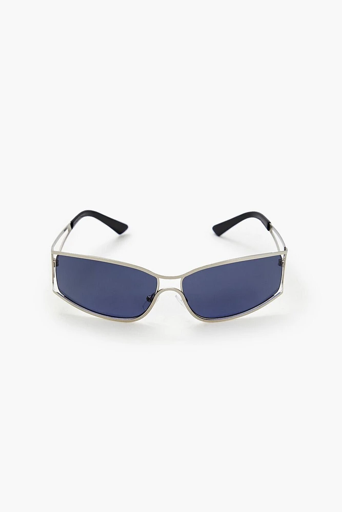 Cutout Rectangular Frame Sunglasses