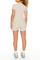 Active Fitted Zip-Up Romper