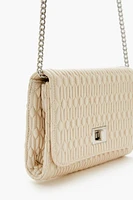Quilted Flap Top Crossbody Bag