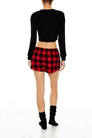 Buffalo Plaid Pajama Shorts