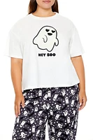 Plus Ghost Tee & Pants Pajama Set