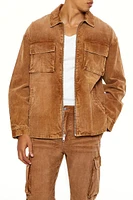 Washed Corduroy Zip-Up Jacket