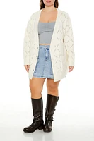 Plus Pointelle Cardigan Sweater