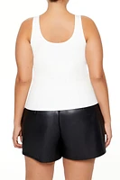 Plus Etched Buckle Tank Top