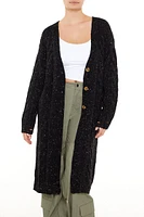 Speckled Longline Cardigan Sweater