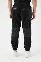 Faux Shearling Mixed Media Joggers