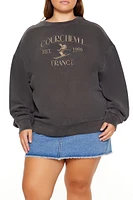 Plus Embroidered Courchevel Pullover