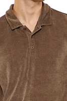 Soft Ribbed Knit Polo Shirt