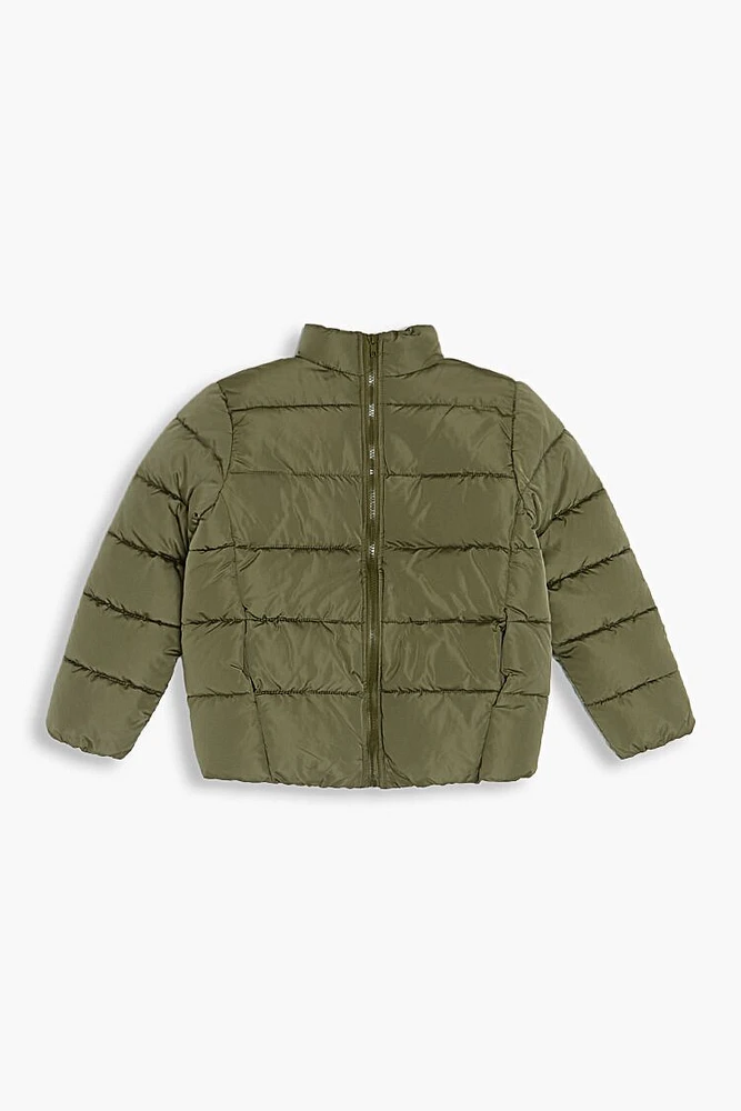 Girls Funnel Neck Puffer Jacket (Kids)