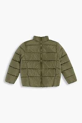 Girls Funnel Neck Puffer Jacket (Kids)