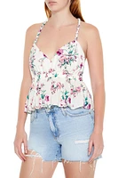 Floral Print T-Back Cami