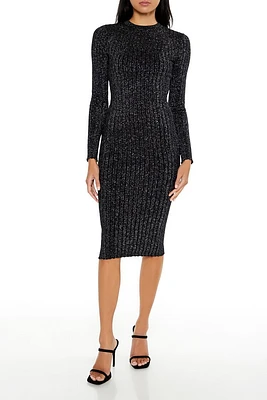 Glitter Knit Bodycon Midi Dress