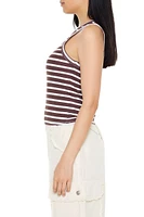 Striped Rib-Knit Tank Top