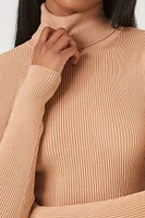 Mock Neck Midi Sweater Dress