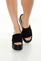 Faux Leather Platform Wedges