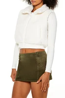 Faux Shearling Cropped Vest