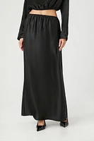 Satin Crop Top & Maxi Skirt Set