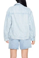 Striped Denim Trucker Jacket