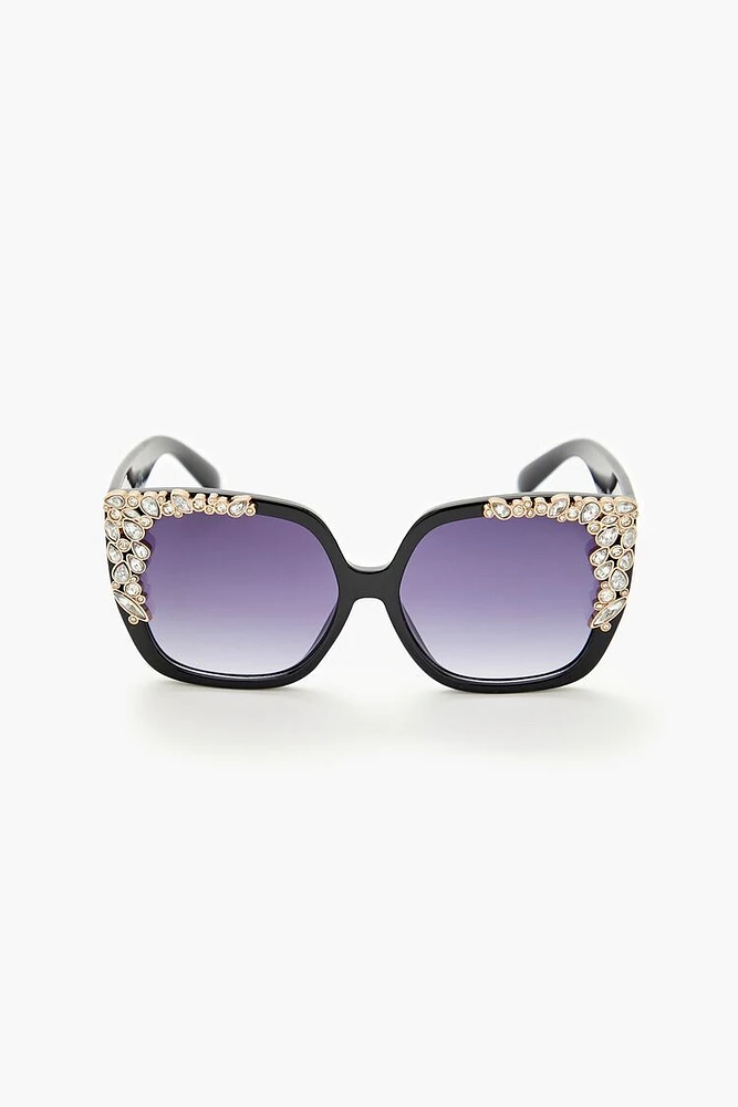 Faux Gem Cat-Eye Sunglasses