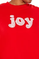 Plus Embroidered Joy Pullover