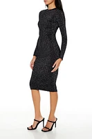 Glitter Knit Bodycon Midi Dress